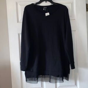 Torrid Mesh Bottom Tunic Sweatshirt